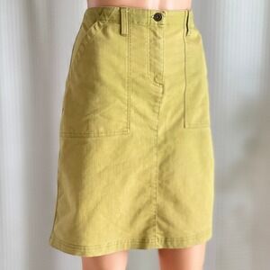 Vintage Gaviota Casuals Chartreuse Green Utility Cargo Gorpcore Mini Skirt Sz 4